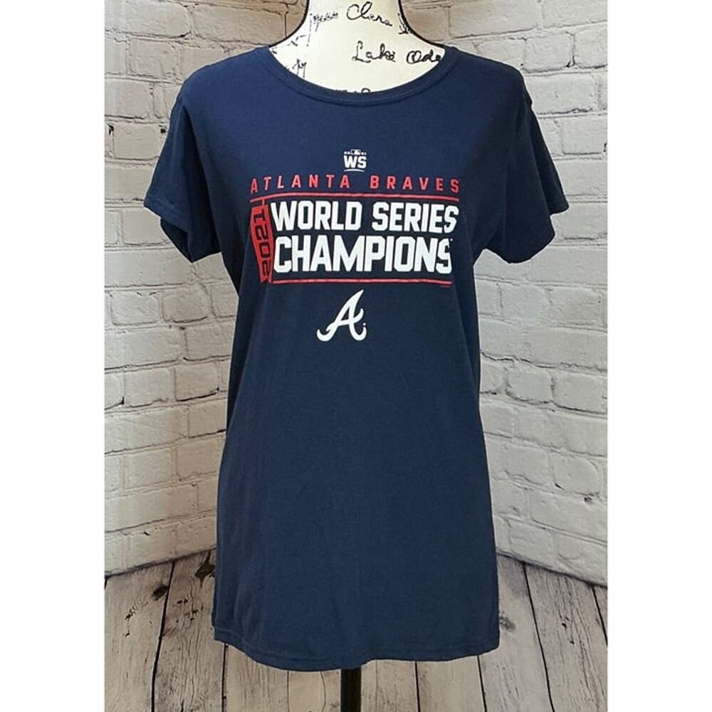 NEW Atlanta Braves Girl’s Youth 2021 World Series Champions Tee (Size XL)
